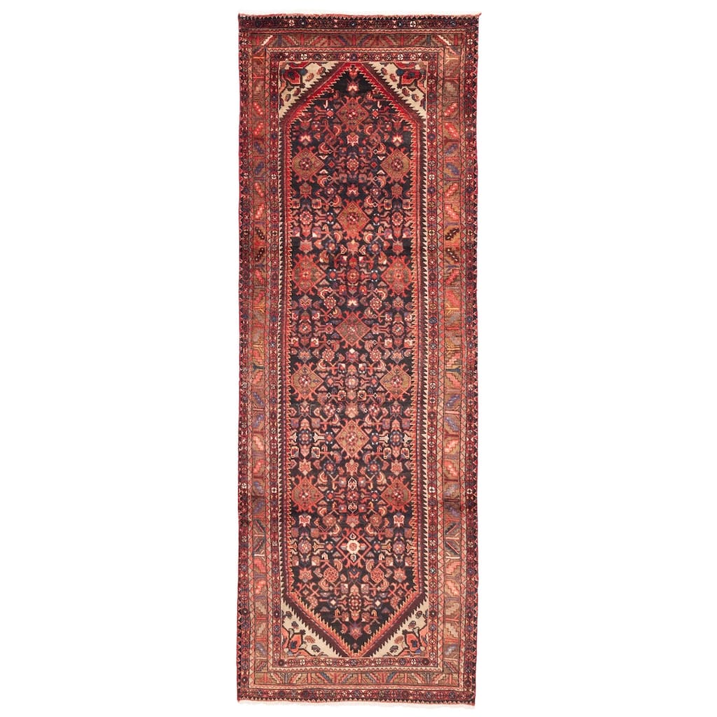 ECARPETGALLERY Hand-knotted Andelz Black Wool Rug - 3'7 x 10'5