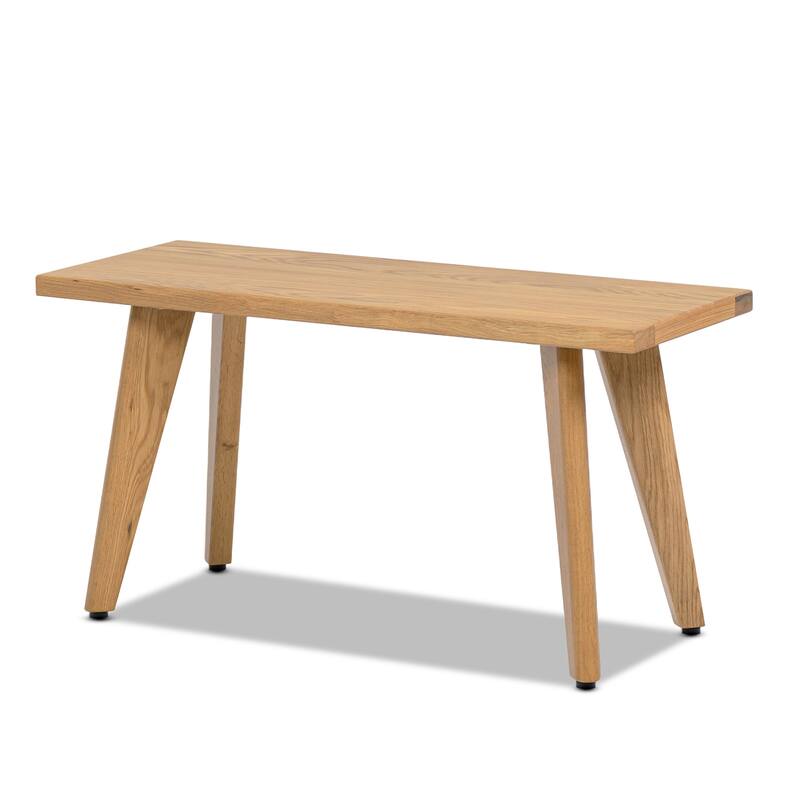 Jennifer Taylor Home Capri Solid Red Oak Wood Bench