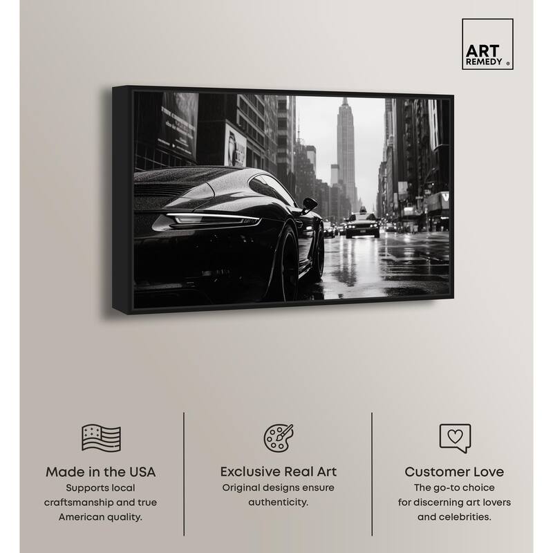 Rainy Day New York Canvas by Art Remedy
