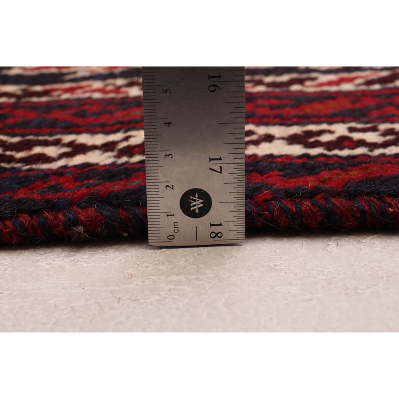 ECARPETGALLERY Hand-knotted Royal Baluch Cream, Red Wool Rug - 3'6 x 6'4