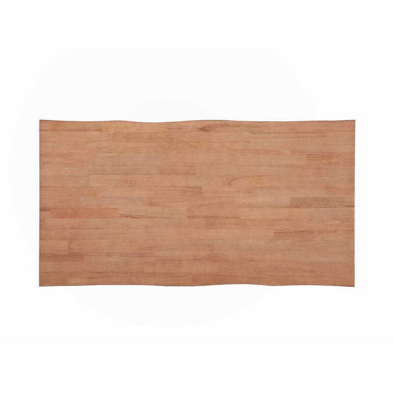 Natural Dining Table with Wooden Leg