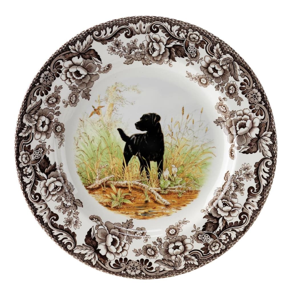 Spode Woodland Dinner Plate Dog Motif