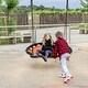 preview thumbnail 6 of 9, 40" Flying Saucer Round Swing Kids Play Set - Orange - 40"-63""