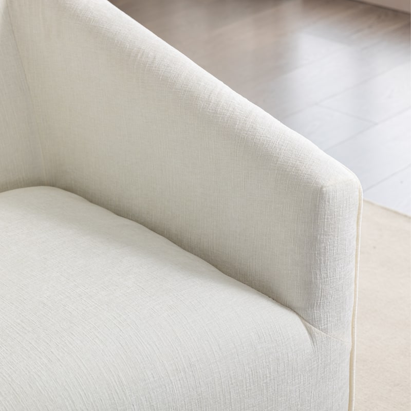 Roundhill Furniture Nice Modern Barrel Armchair, 360° Swivel