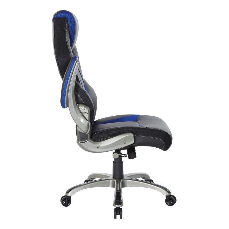Oversite Gaming Chair in Faux Leather with Color Accents
