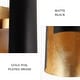 preview thumbnail 7 of 18, Black White 1-Light Modern Brass Gold LED Pendant Light Fixture for Kitchen Island - 3 x 3 x 14.3