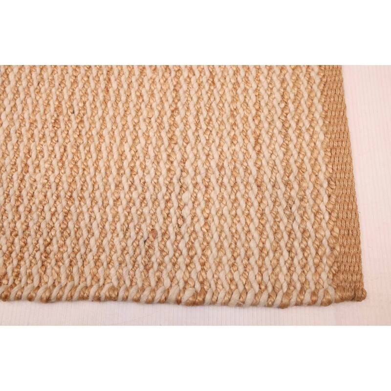 ECARPETGALLERY Braided Weave Palas Denizli Ivory, Tan Rug - 5'3 x 7'8