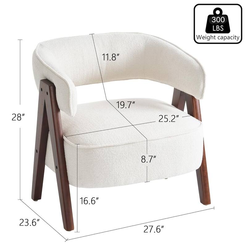 Modern Accent Chair, Armchair with 8.7" Thick Seat Cushion for Living Room
