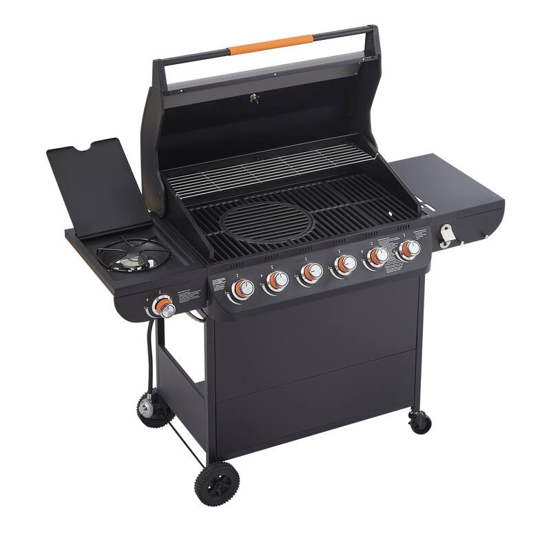 GDF Studio - Ironcrest Pro Outdoor Propane Gas Grill with Side Burner