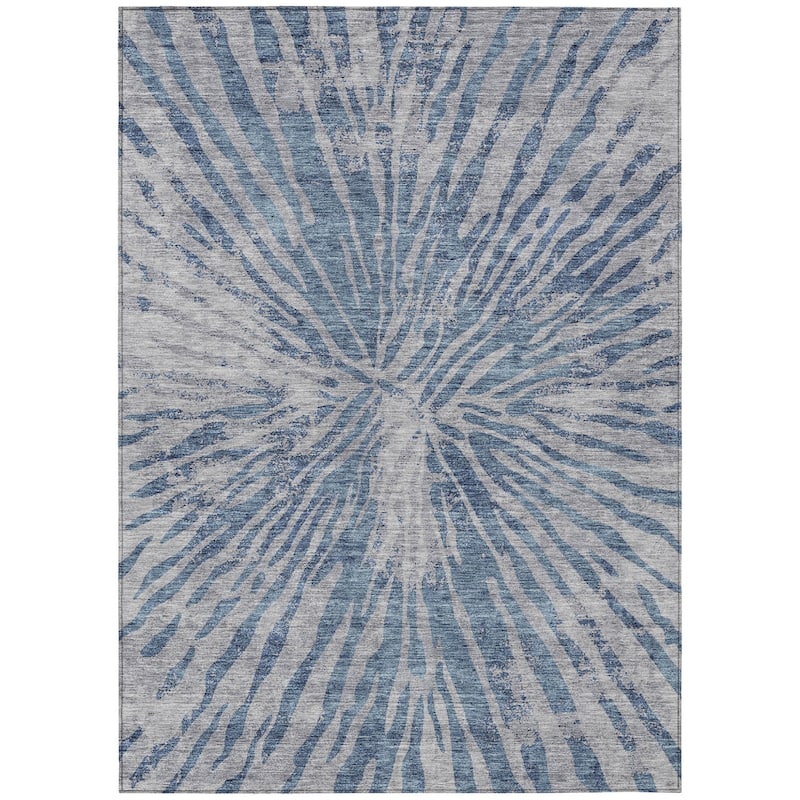 HomeRoots Abstract Transitional Rectangle Outdoor Rug