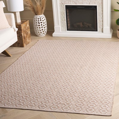SAFAVIEH Handmade Flatweave Montauk Everly Casual Cotton Rug - Ivory/Beige - 4' x 6'