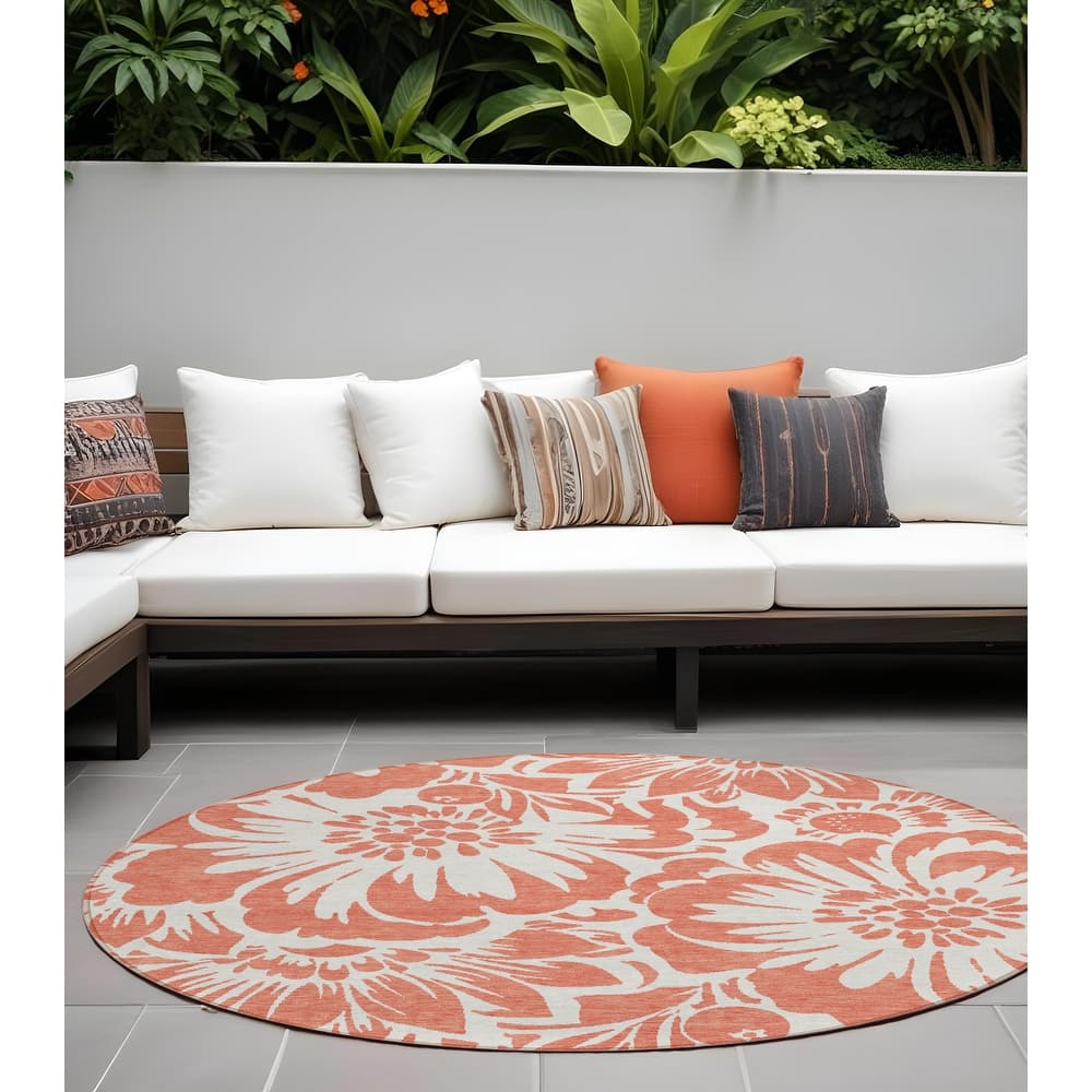 Alsilu Botanic Elegance Weather Resistant Classic Meets Modern Outdoor Rug