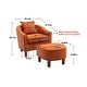 preview thumbnail 22 of 24, Arms Chair with Ottoman Mid Century Barrel Chair for Living Room