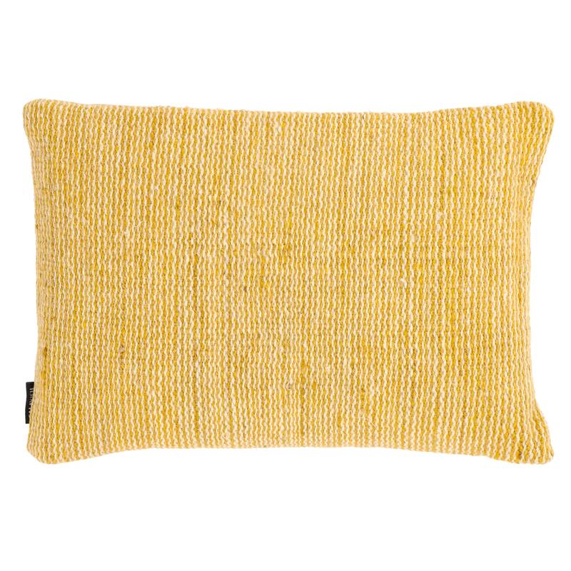 SAFAVIEH Home Deni 14 x 20-inch Mustard/Ivory Jute Lumbar Pillow