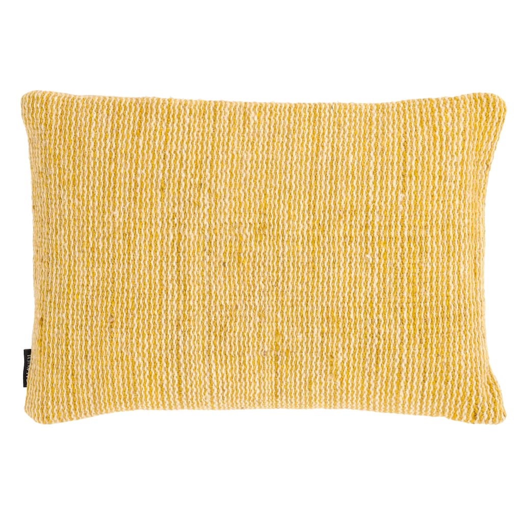 SAFAVIEH Home Deni 14 x 20-inch Mustard/Ivory Jute Lumbar Pillow