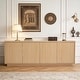 preview thumbnail 63 of 71, Wave Textured Modern Sideboard Cabinet