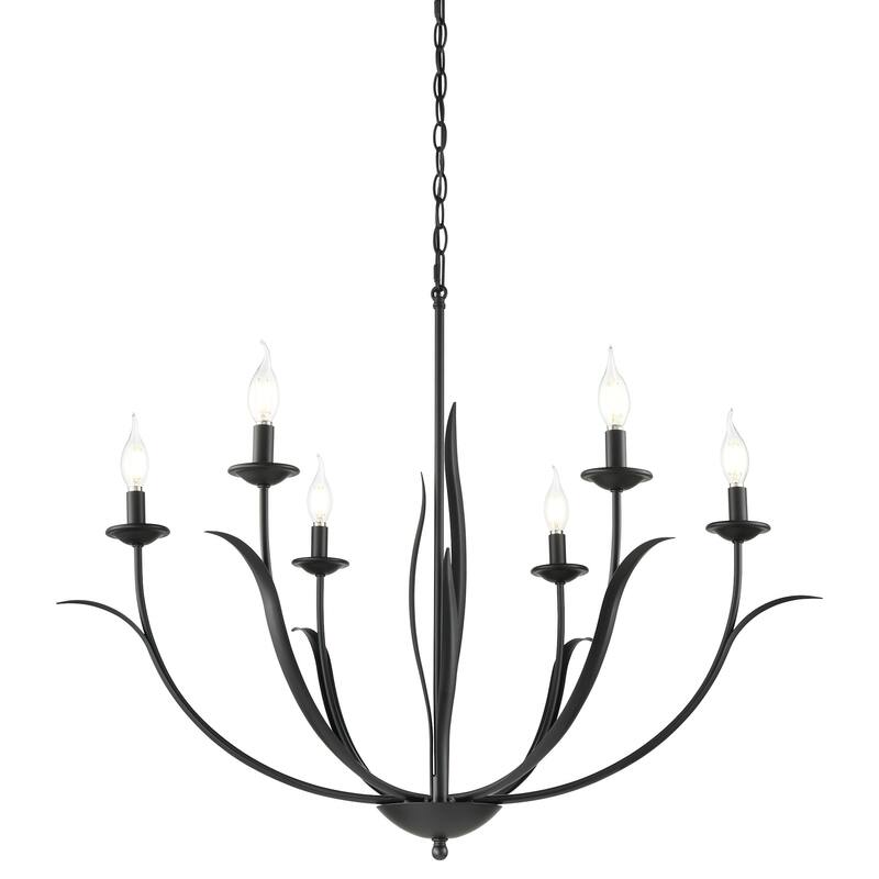 Millennium Lighting 44106 Charlize 6 Light 36" Wide Pillar Candle - Matte Black