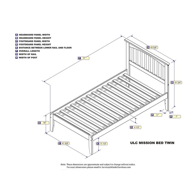 Twin Platform Bed Grey - HomeStock Global Modern Bed Frame with Footboard