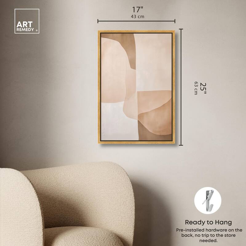 Forms in Beige II Canvas by Art Remedy