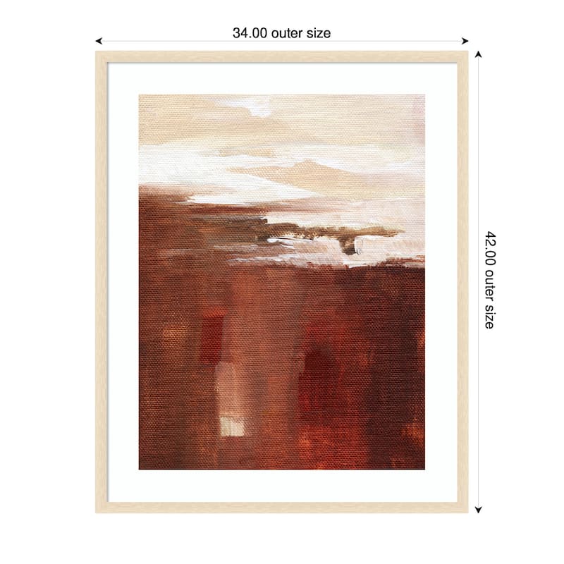 Kate and Laurel Framed Art Earthen Abstract by Nikita Jariwala