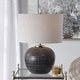 preview thumbnail 6 of 5, Uttermost Mikkel Charcoal Table Lamp