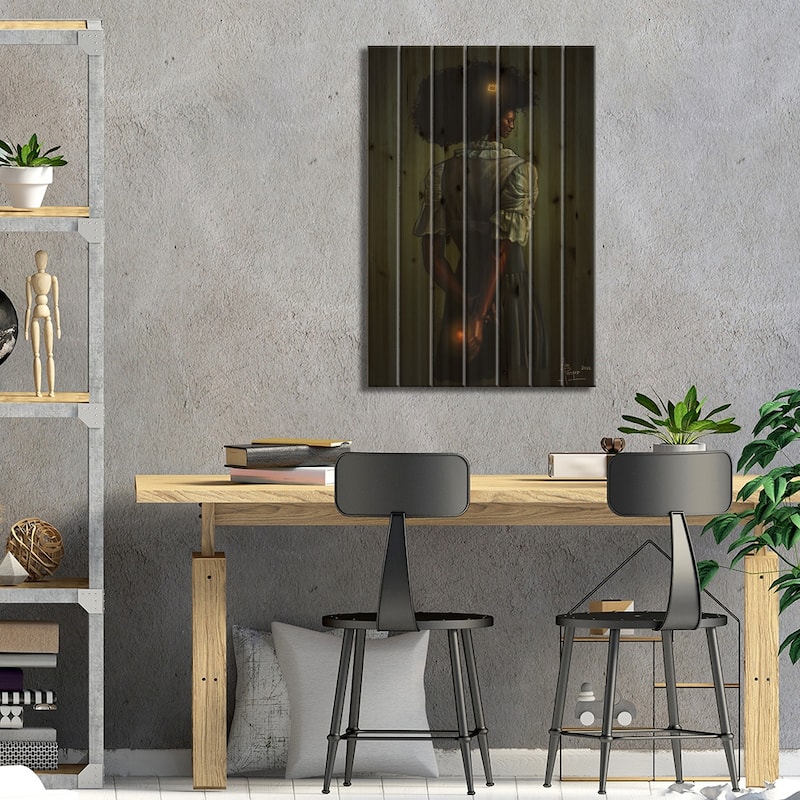 This Little Light Of Mine Print On Wood by Aluu Prosper - Multi-Color