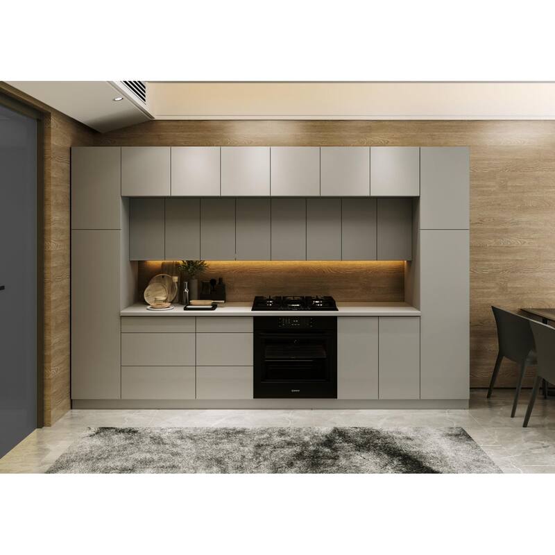 Kitchen Luxe Collection Gray & Black Color Base Size 12Ft Wide - 143x24