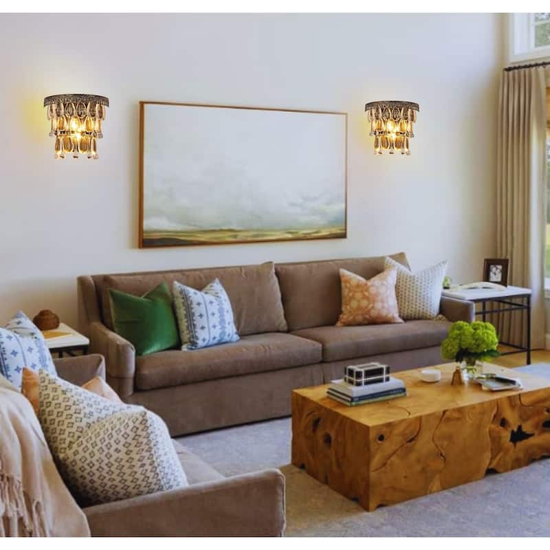 2 Pack wall sconce bronze bedroom lamps wall metal wall lighting