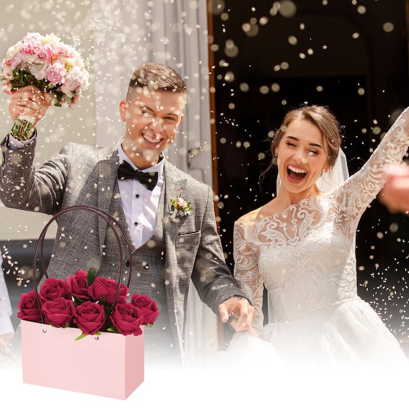 Flower Gift Box, 24 Pcs Paper Bouquet Flower Gift Bags