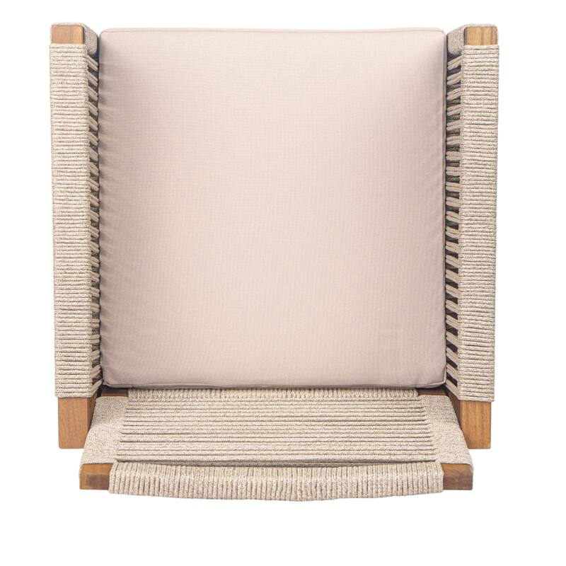 Christopher Knight Home - 7-Piece Acacia Outdoor Dining Table Set with Modern Handwoven Rope Chairs & Expandable Table