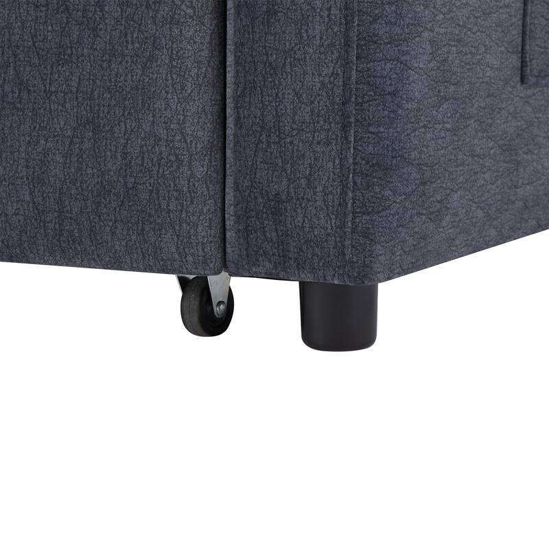 55.9" Convertible Sofa Bed Loveseat Sofa with Three USB Ports