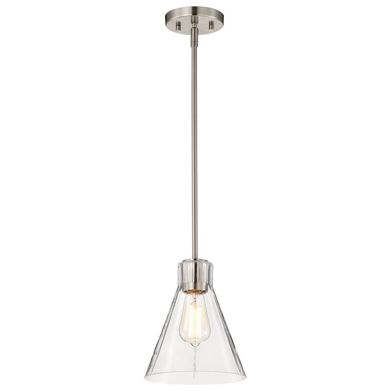 Gianna Mini Pendant Brushed Nickel Finish Clear Glass - Brushed Nickel