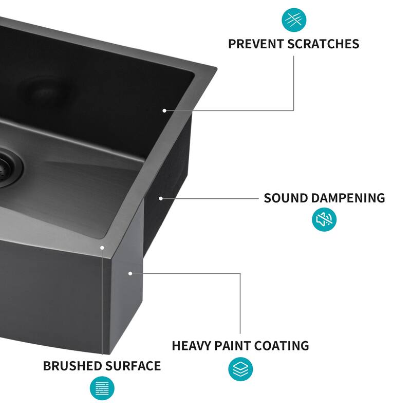 Farmhouse 16 Gauge Single Bowl Stainless Steel Kitchen Sink