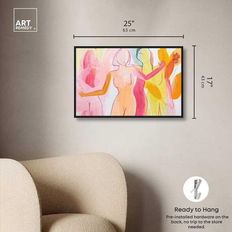 Three Graces Canvas by Art Remedy
