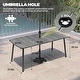 preview thumbnail 65 of 67, Pellebant Patio Dining Table Rectangular Aluminum Outdoor Table