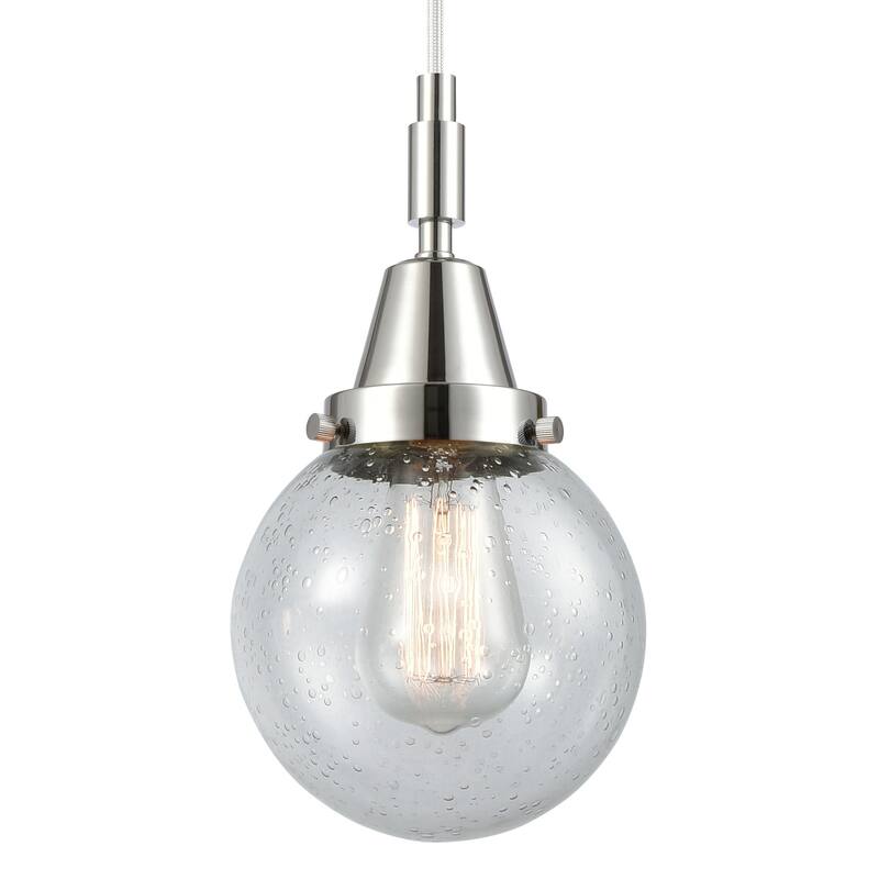 Innovations Lighting 447-1P-G204-6 Beacon 6" Wide Mini Pendant with - Polished Chrome