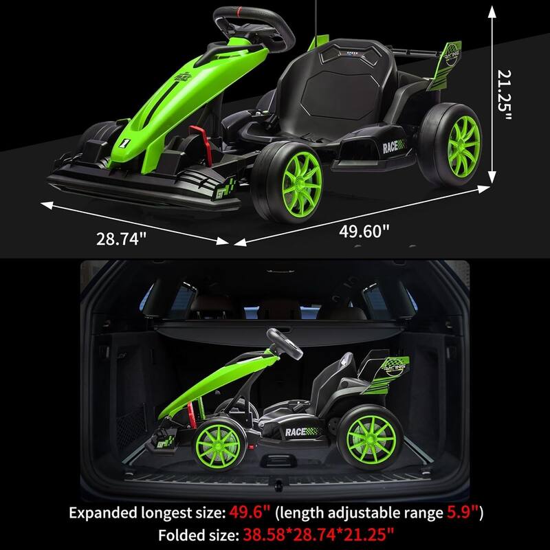 Electric Go Kart Drift Kart Outdoor Race Toy for Kids Best Gifts