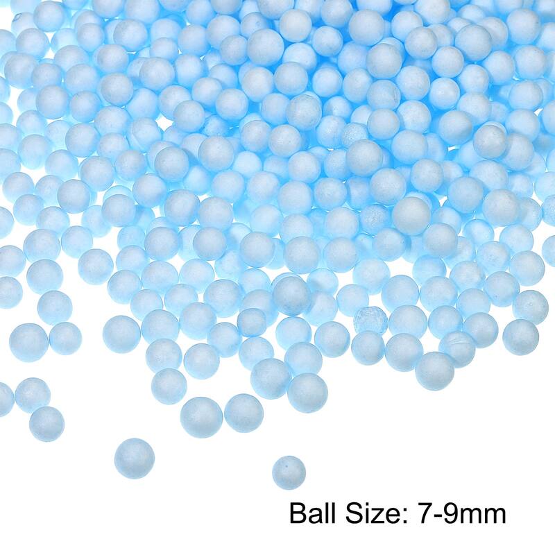 Foam Beads Foam Balls for DIY Craft Decoration, 1 Pack Approx 4000pcs - Blue - 7-9mm
