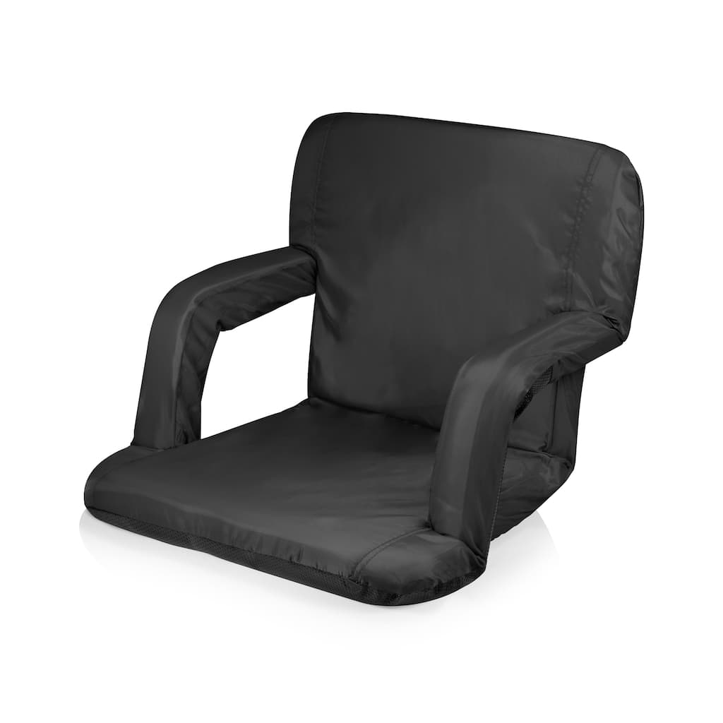 Picnic Time Ventura Black Portable Reclining Stadium Seat