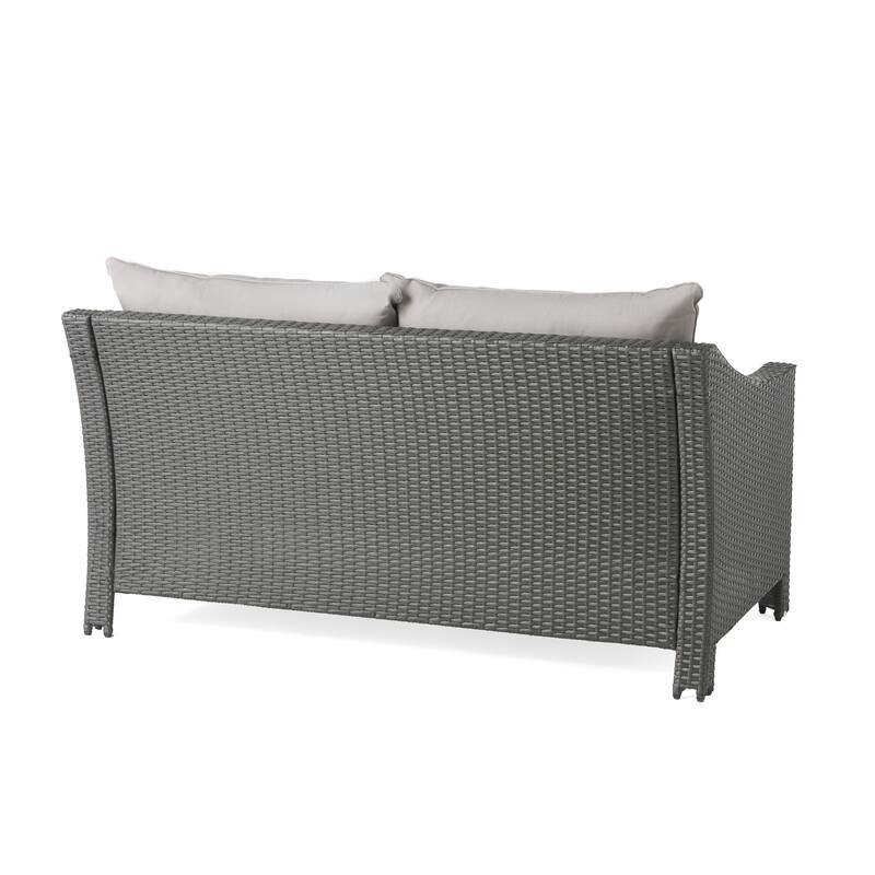 Christopher Knight Home Outdoor Antibes 5-piece Wicker Chat Set with Cushions
