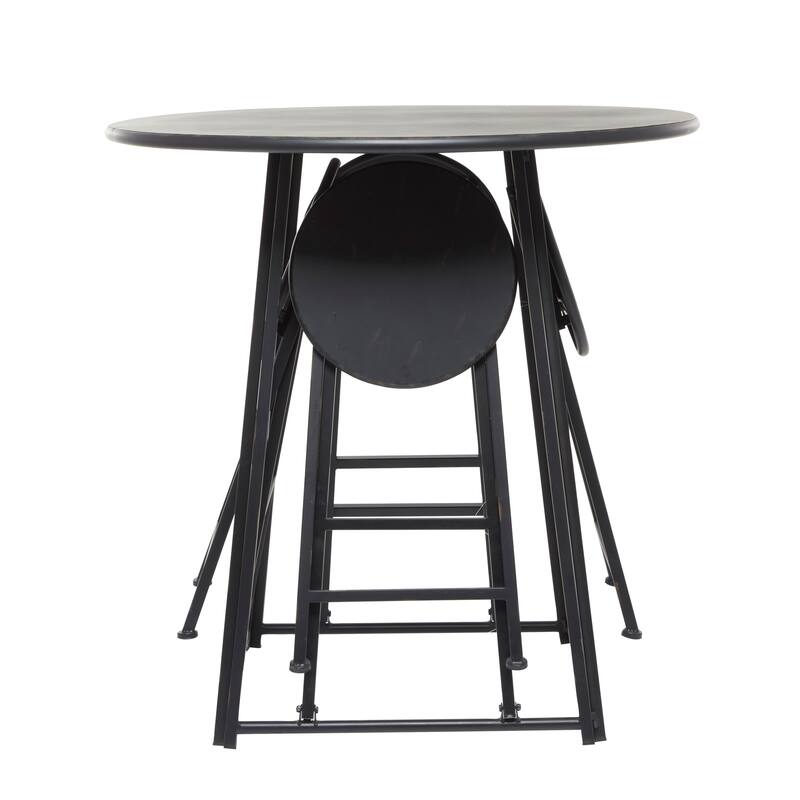 Metal Dining Table - Black - Roche River Decor