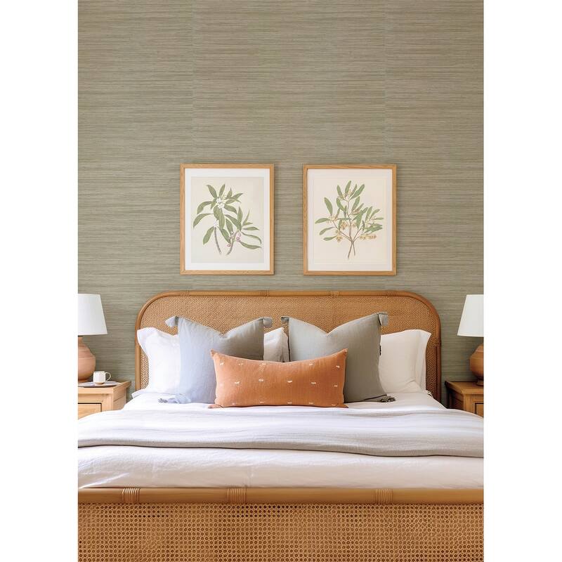 A-Street Prints Reynier Pewter Hemp Wallpaper