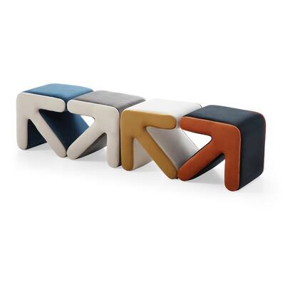 Creative Upholstered Velvet Kids Stool