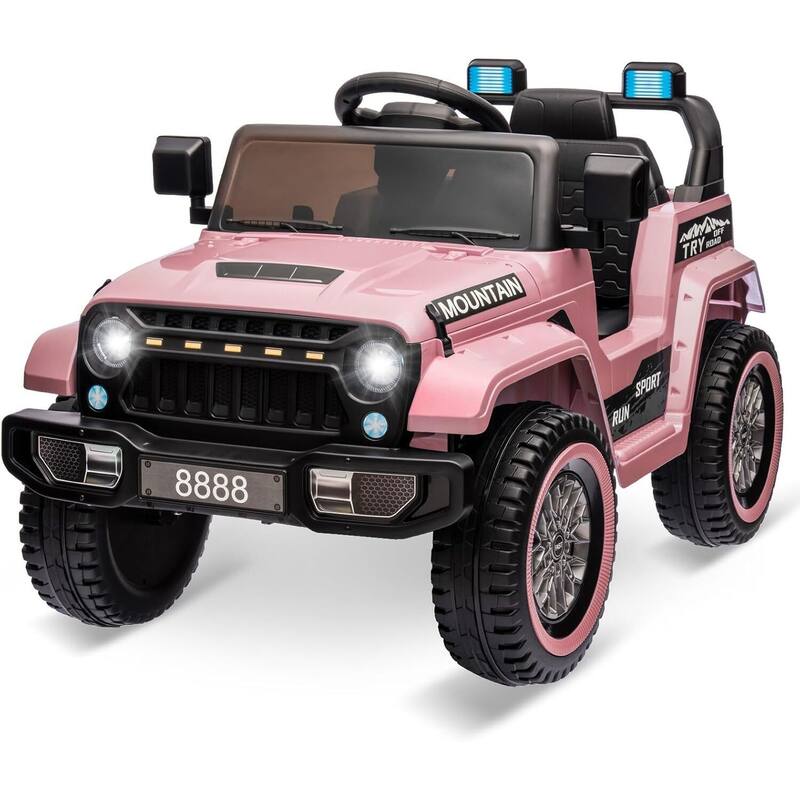 Electric Toy Car, 12V Kids Ride on Car with Remote Control Best Gift for Boys Girls, Pink - Pink