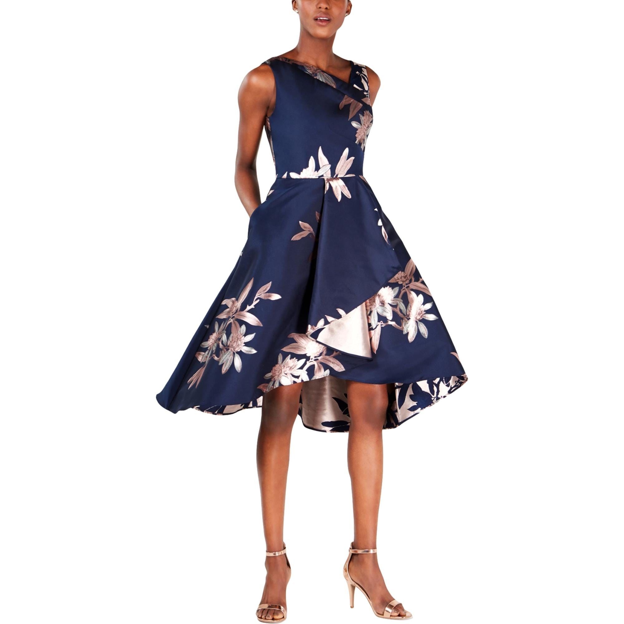 navy blush dress