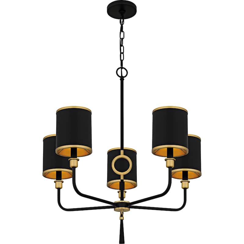 Lockery 5-Light Matte Black Chandelier