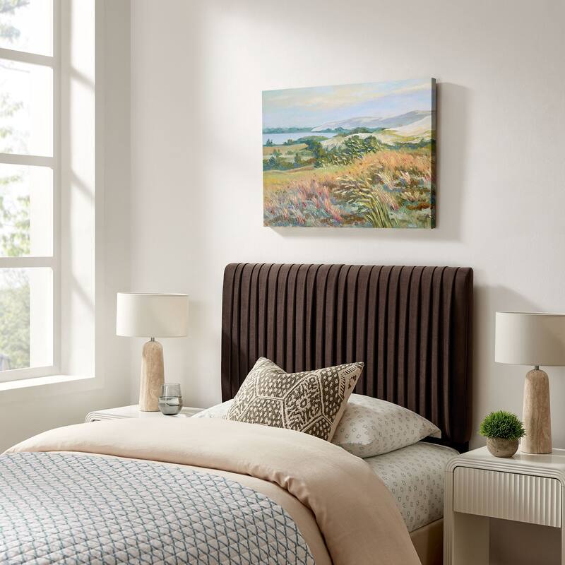 Eloise Upholstered Headboard - Chocolate Brown - Twin