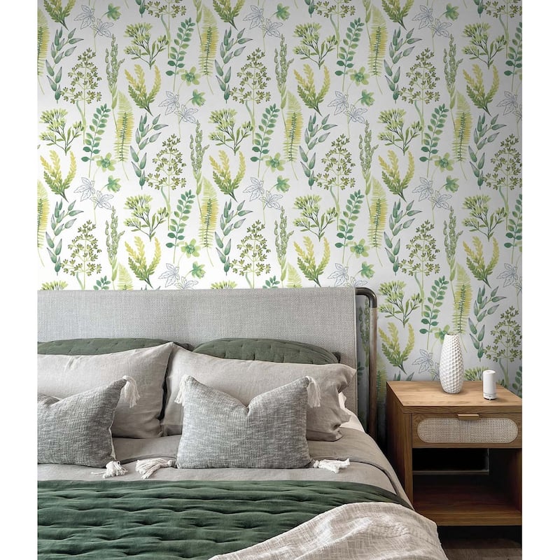 NextWall Wild Garden Peel and Stick Wallpaper