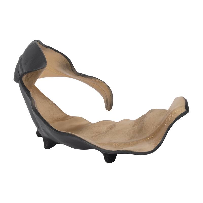 Metal Sculpture Abstract Glam Design and Textured Organic Silhouette