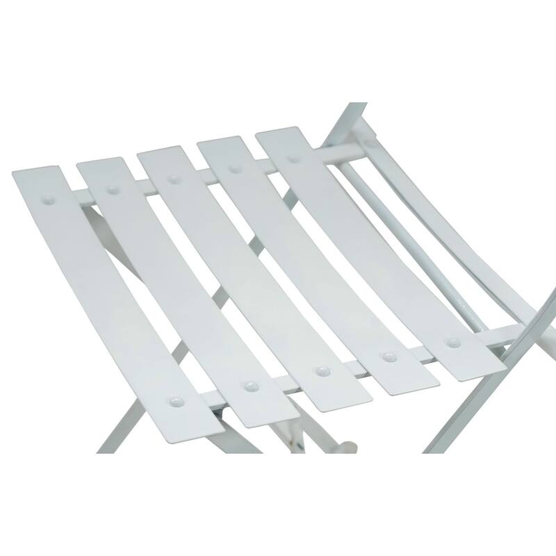 Solid Outdoor Patio Foldable Chair Set - 32" - Set of 2 - White